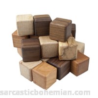 Camden Rose Tri-Color Wood Building Blocks 24 1.5 cubes B00JWYZ9UQ